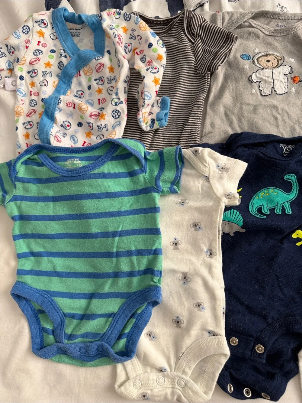 Carters Baby Boys One-Piece Bodysuit Bundle - size newborn